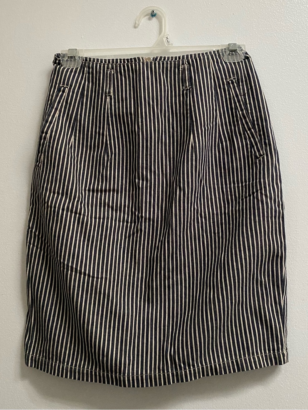 Vintage Calvin Klein Sport Striped Denim Skirt US 4